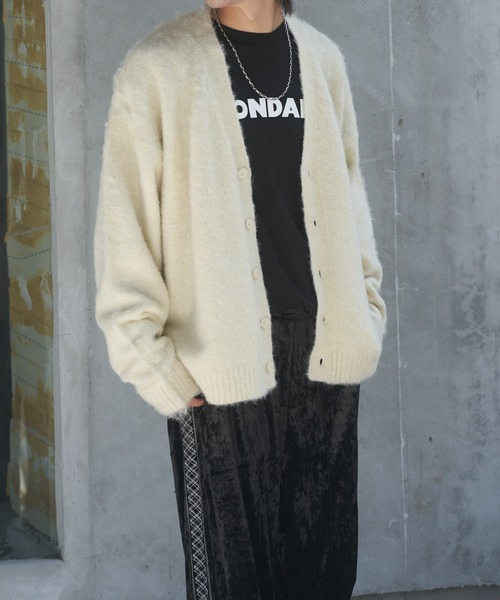 COLONY 2139（コロニートゥーワンスリーナイン）の「モヘアライクシャギーカーディガン（カーディガン/ボレロ・メンズ・ブルー/チャコールグレー/アイボリー・LARGE/MEDIUM）」の11枚目の写真