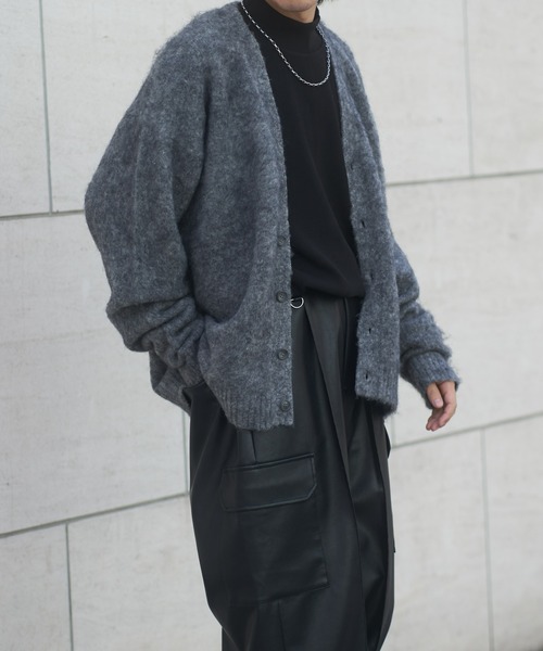 COLONY 2139（コロニートゥーワンスリーナイン）の「モヘアライクシャギーカーディガン（カーディガン/ボレロ・メンズ・ブルー/チャコールグレー/アイボリー・LARGE/MEDIUM）」の13枚目の写真