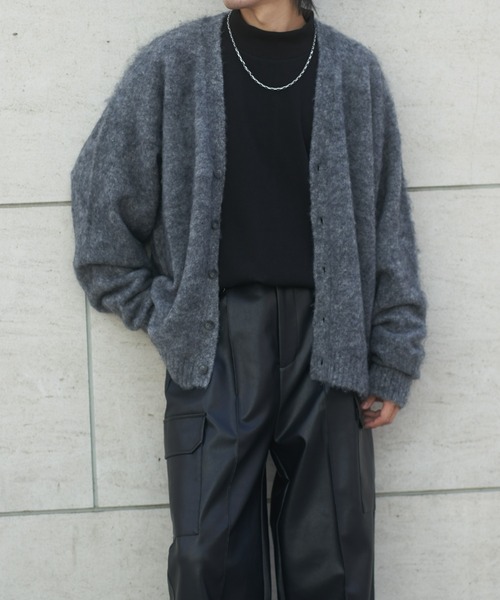 COLONY 2139（コロニートゥーワンスリーナイン）の「モヘアライクシャギーカーディガン（カーディガン/ボレロ・メンズ・ブルー/チャコールグレー/アイボリー・LARGE/MEDIUM）」の16枚目の写真