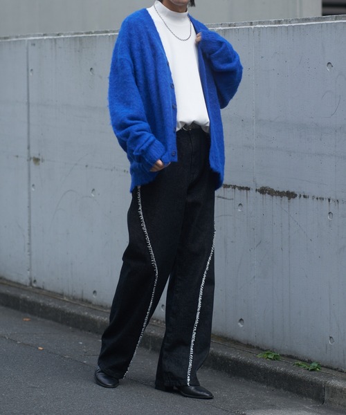 COLONY 2139（コロニートゥーワンスリーナイン）の「モヘアライクシャギーカーディガン（カーディガン/ボレロ・メンズ・ブルー/チャコールグレー/アイボリー・LARGE/MEDIUM）」の18枚目の写真