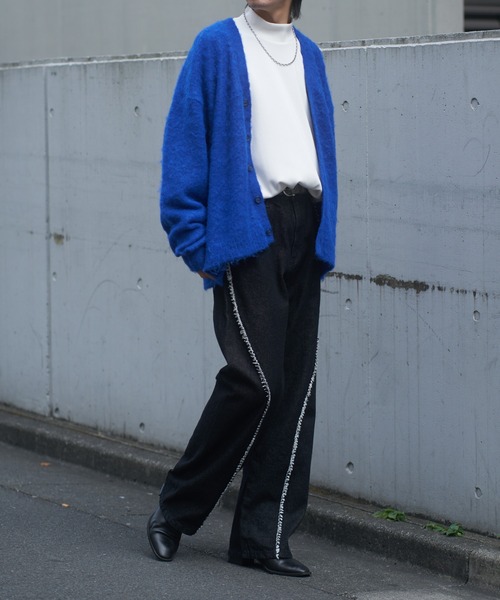 COLONY 2139（コロニートゥーワンスリーナイン）の「モヘアライクシャギーカーディガン（カーディガン/ボレロ・メンズ・ブルー/チャコールグレー/アイボリー・LARGE/MEDIUM）」の21枚目の写真