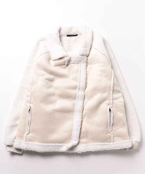 Ritzy(リッツィー)の「異素材切り替え ボアコート(その他アウター・レディース・キャメル/ベージュ・M/L)」の18枚目の写真
