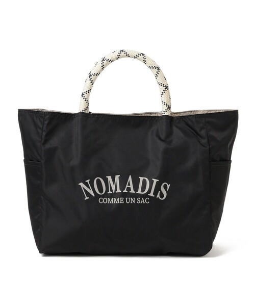 美品　NOMADIS/ノマディス BASQUE / ロゴトートバッグ　ブラック NOMADIS トートバッグ NOMADIS(ノマディス) BASQUE M メンズ