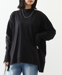 atONE ハイネックビッグヘムランダムカットソー