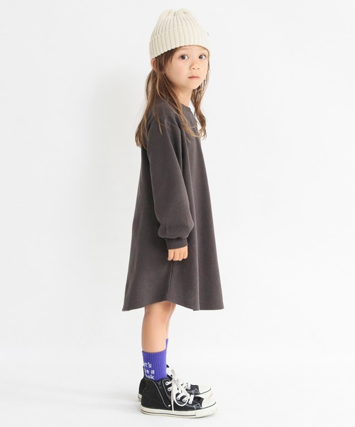 DRC branshes(ディーアールシーブランシェス)の「【DRC】刺繍ワンポイントワンピース(ワンピース・キッズ・ピンク/チャコールグレー/ラベンダー・150/130/140/100/110/120)」の2枚目の写真
