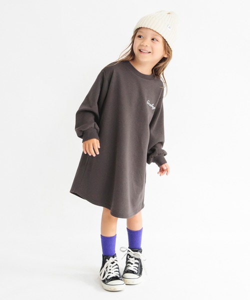 DRC branshes(ディーアールシーブランシェス)の「【DRC】刺繍ワンポイントワンピース(ワンピース・キッズ・ピンク/チャコールグレー/ラベンダー・150/130/140/100/110/120)」の4枚目の写真