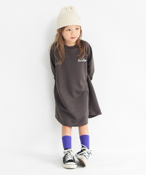 DRC branshes(ディーアールシーブランシェス)の「【DRC】刺繍ワンポイントワンピース(ワンピース・キッズ・ピンク/チャコールグレー/ラベンダー・150/130/140/100/110/120)」の7枚目の写真