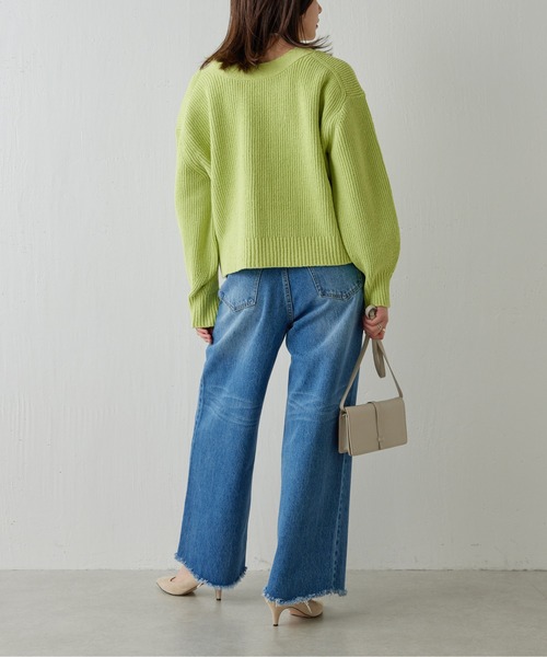 GALLARDAGALANTE（ガリャルダガランテ）の「カットオフダメージデニム（デニムパンツ・レディース・ブルー・1/0）」の7枚目の写真