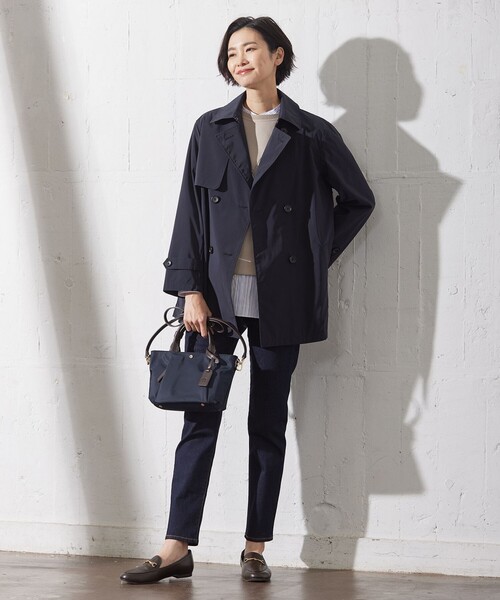 J.PRESS（ジェイプレス）の「【洗える】BEZ VEGA ストライプ ピンタック ブラウス（シャツ/ブラウス・レディース・ふじ色系1/スカイブルー系1/ホワイト系1・11/9）」の9枚目の写真