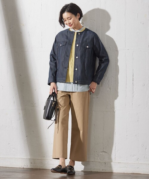 J.PRESS（ジェイプレス）の「【洗える】BEZ VEGA ストライプ ピンタック ブラウス（シャツ/ブラウス・レディース・ふじ色系1/スカイブルー系1/ホワイト系1・11/9）」の13枚目の写真