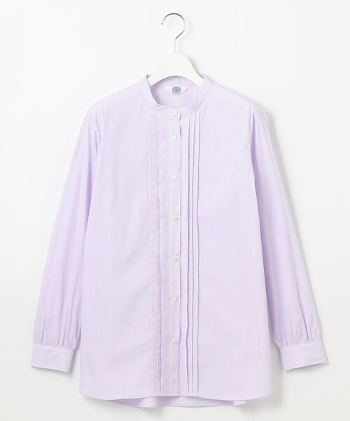 J.PRESS（ジェイプレス）の「【洗える】BEZ VEGA ストライプ ピンタック ブラウス（シャツ/ブラウス・レディース・ふじ色系1/スカイブルー系1/ホワイト系1・11/9）」の20枚目の写真