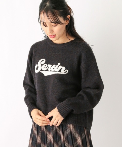 GLOBAL WORK(グローバルワーク)の「ロゴショートニットプルオーバー/991778(ニット/セーター・レディース・アイボリー/ネイビー/グレー・FREE)」の3枚目の写真