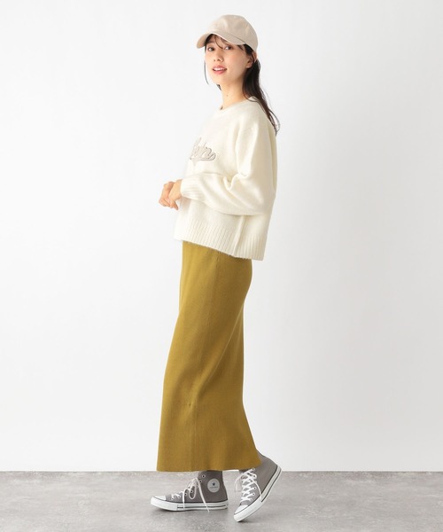 GLOBAL WORK(グローバルワーク)の「ロゴショートニットプルオーバー/991778(ニット/セーター・レディース・アイボリー/ネイビー/グレー・FREE)」の10枚目の写真