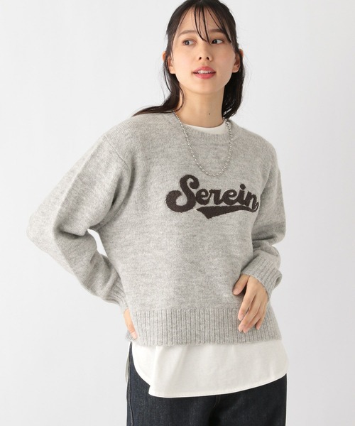 GLOBAL WORK(グローバルワーク)の「ロゴショートニットプルオーバー/991778(ニット/セーター・レディース・アイボリー/ネイビー/グレー・FREE)」の15枚目の写真