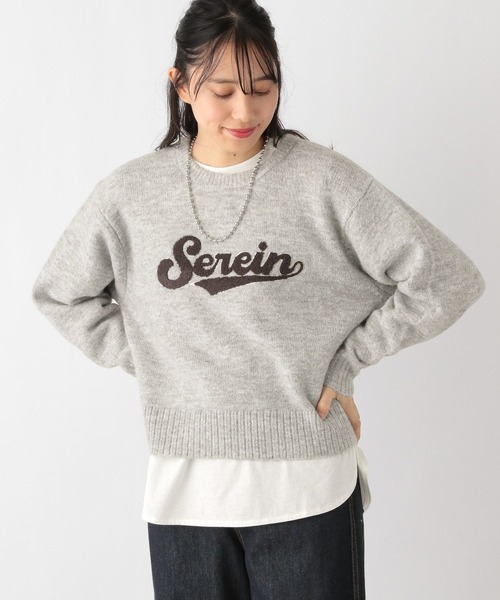 GLOBAL WORK(グローバルワーク)の「ロゴショートニットプルオーバー/991778(ニット/セーター・レディース・アイボリー/ネイビー/グレー・FREE)」の16枚目の写真