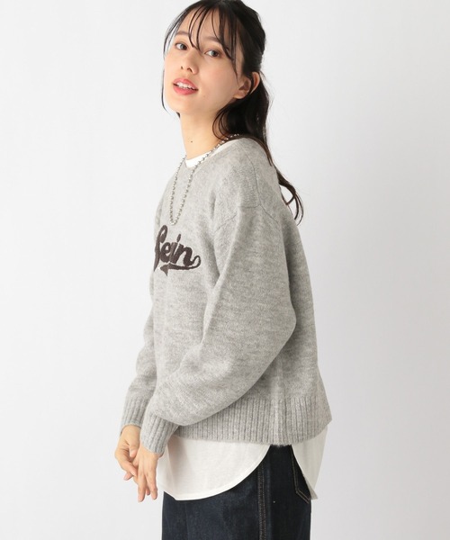 GLOBAL WORK(グローバルワーク)の「ロゴショートニットプルオーバー/991778(ニット/セーター・レディース・アイボリー/ネイビー/グレー・FREE)」の17枚目の写真