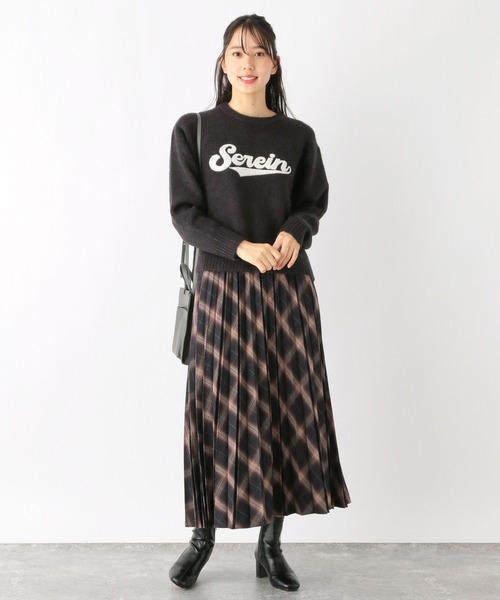 GLOBAL WORK(グローバルワーク)の「ロゴショートニットプルオーバー/991778(ニット/セーター・レディース・アイボリー/ネイビー/グレー・FREE)」の18枚目の写真