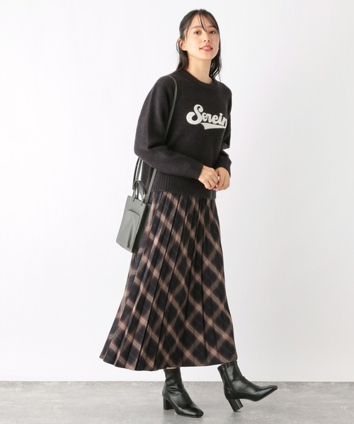 GLOBAL WORK(グローバルワーク)の「ロゴショートニットプルオーバー/991778(ニット/セーター・レディース・アイボリー/ネイビー/グレー・FREE)」の19枚目の写真