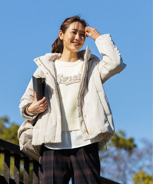 GLOBAL WORK(グローバルワーク)の「ロゴショートニットプルオーバー/991778(ニット/セーター・レディース・アイボリー/ネイビー/グレー・FREE)」の7枚目の写真