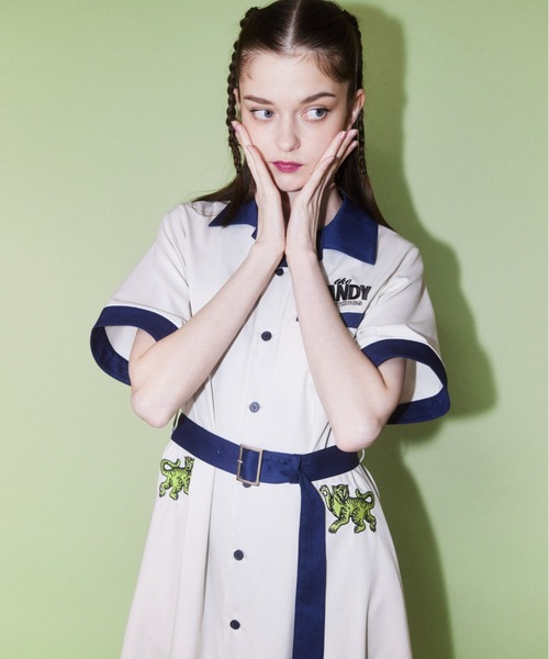 Candy Stripper（キャンディストリッパー）の「THE CANDY SHIRT ワンピース（シャツワンピース・レディース・ブラック/ライトブルー/アイボリー・2）」の18枚目の写真