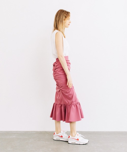 WCJ（ダブルシージェイ）の「ドローストリングスカート（スカート・レディース・ピンク/オレンジ/レッド/ライトブルー/アイボリー/イエロー/グリーン系その他/ブラウン・FREE）」の6枚目の写真