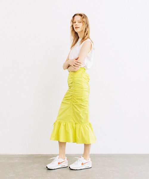 WCJ（ダブルシージェイ）の「ドローストリングスカート（スカート・レディース・ピンク/オレンジ/レッド/ライトブルー/アイボリー/イエロー/グリーン系その他/ブラウン・FREE）」の5枚目の写真