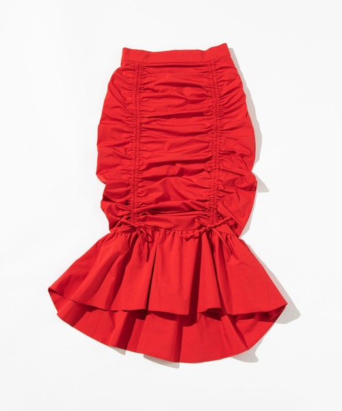 WCJ（ダブルシージェイ）の「ドローストリングスカート（スカート・レディース・ピンク/オレンジ/レッド/ライトブルー/アイボリー/イエロー/グリーン系その他/ブラウン・FREE）」の11枚目の写真