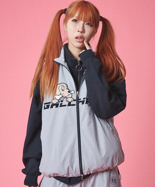 【GALFY/ガルフィー】球蹴りチームハーフジップ大型犬XL＋コインケース付き GALFY (ガルフィー) 球蹴りチームハーフジップ GRAY / ロック