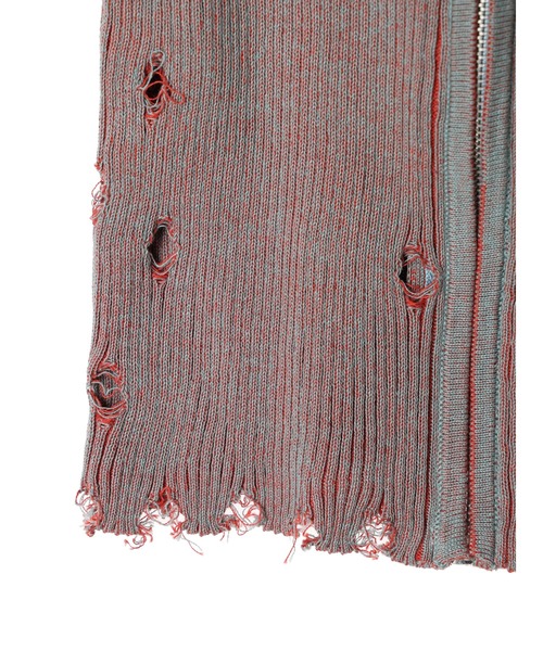 DURAS(デュラス)の「Damage design knit(ニット/セーター・レディース・カーキ/マルチ/レッド・FREE)」の20枚目の写真