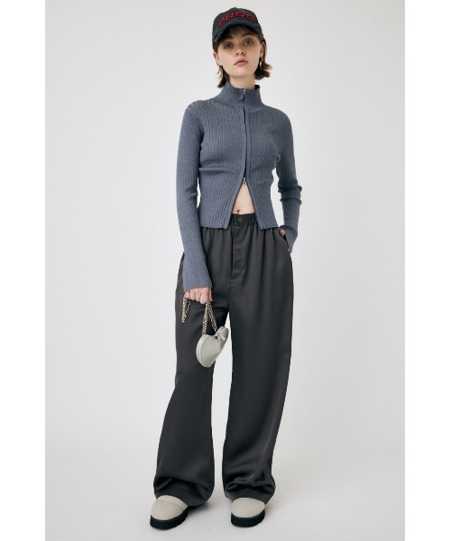 ZIP UP LS KNIT シャツ　moussy MOUSSY（マウジー）の「ZIP UP LS KNIT シャツ（ニット/セーター