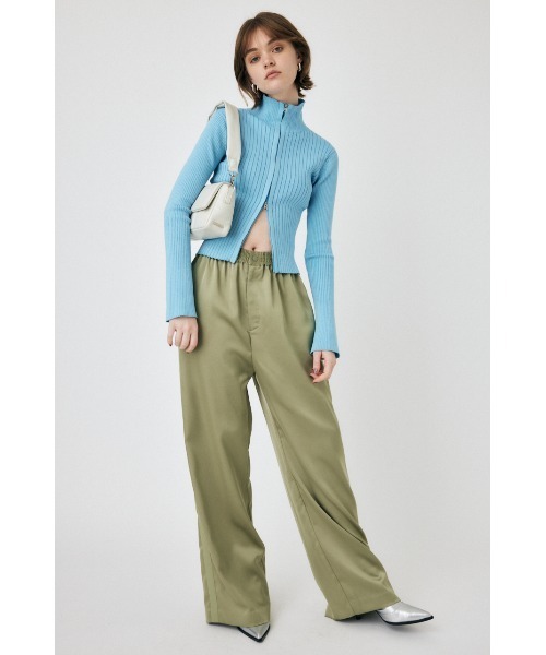 MOUSSY（マウジー）の「ZIP UP LS KNIT シャツ（ニット/セーター