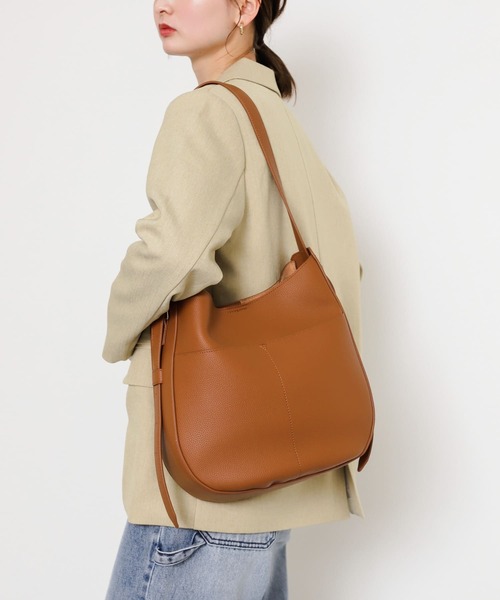 SENSE OF PLACE by URBAN RESEARCH（センスオブプレイスバイアーバンリサーチ）の「アウトポケットビッグショルダーバッグ（ショルダーバッグ・レディース・ブラウン/ライトベージュ/ブラック・ONE）」の22枚目の写真