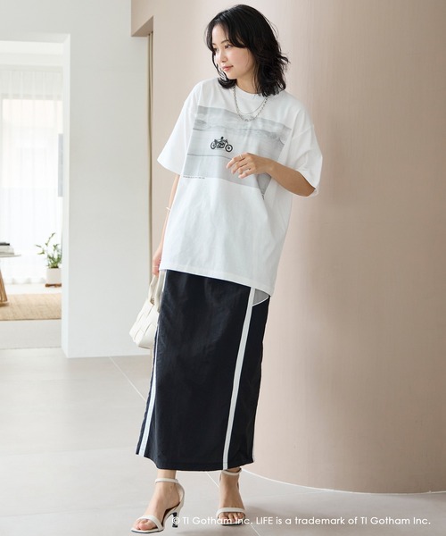 LIFE(ライフ)の「LIFE/bike/バイクフォトプリントTシャツ(Tシャツ/カットソー・レディース・ホワイト・M/L/XL)」の9枚目の写真