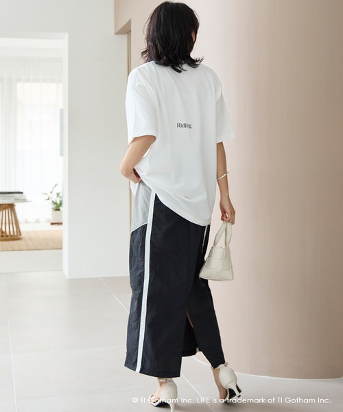 LIFE(ライフ)の「LIFE/bike/バイクフォトプリントTシャツ(Tシャツ/カットソー・レディース・ホワイト・M/L/XL)」の11枚目の写真