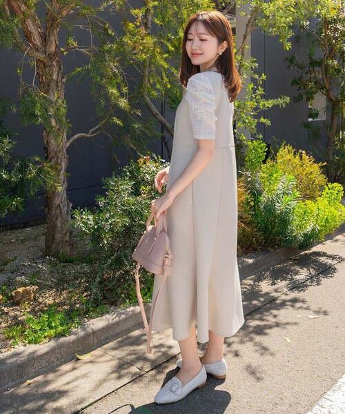 Feroux(フェルゥ)の「【洗える】パワショル トップス(Tシャツ/カットソー・レディース・ホワイト系/ベージュ系/ライトグレー系・F)」の18枚目の写真