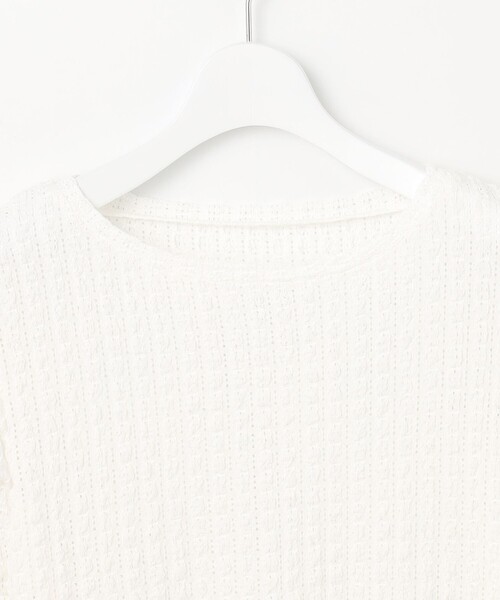 Feroux(フェルゥ)の「【洗える】パワショル トップス(Tシャツ/カットソー・レディース・ホワイト系/ベージュ系/ライトグレー系・F)」の10枚目の写真