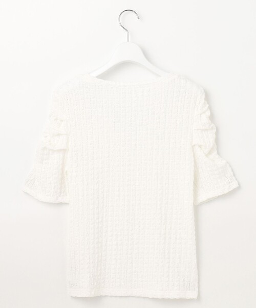 Feroux(フェルゥ)の「【洗える】パワショル トップス(Tシャツ/カットソー・レディース・ホワイト系/ベージュ系/ライトグレー系・F)」の7枚目の写真