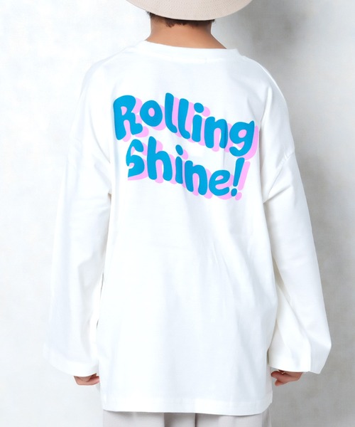 セール】ワイドシルエット ドロップショルダー プリントロンT（Tシャツ
