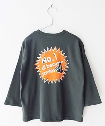 ZI-ON | ワイドシルエット ドロップショルダー プリントロンT(Tシャツ/カットソー)