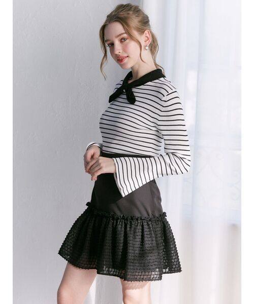 ［25ss新作］Miu Miu ツートン ギャバジン ミニスカート ☆MiuMiu☆ナイロン ミニスカート (MiuMiu/ミニスカート) MG2042