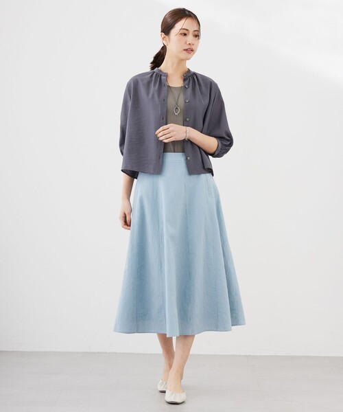 J.PRESS(ジェイプレス)の「ワイドリブジャージー ノースリーブ カットソー(タンクトップ・レディース・ブラウン系/ホワイト系/ライトグレー系・MEDIUM/LARGE)」の16枚目の写真