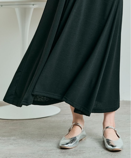 kirakiraShop（キラキラショップ）の「シルフィット フレア ワンピース（ワンピース・レディース・ブルー系/チャコール/ライトグレー/モカ/ブラック・M/L）」の17枚目の写真