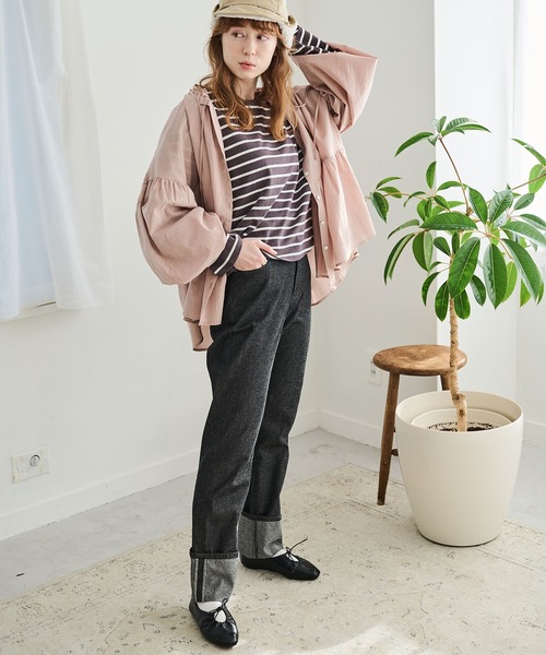 Crisp（クリスプ）の「リボンギャザーフラットシューズ（パンプス・レディース・ベージュ/ブラック/アイボリー・37/38/36/39）」の12枚目の写真