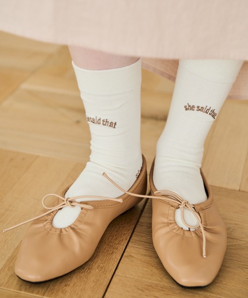 Crisp（クリスプ）の「リボンギャザーフラットシューズ（パンプス・レディース・ベージュ/ブラック/アイボリー・37/38/36/39）」の13枚目の写真