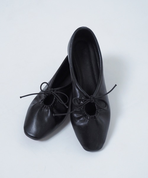 Crisp（クリスプ）の「リボンギャザーフラットシューズ（パンプス・レディース・ベージュ/ブラック/アイボリー・37/38/36/39）」の17枚目の写真