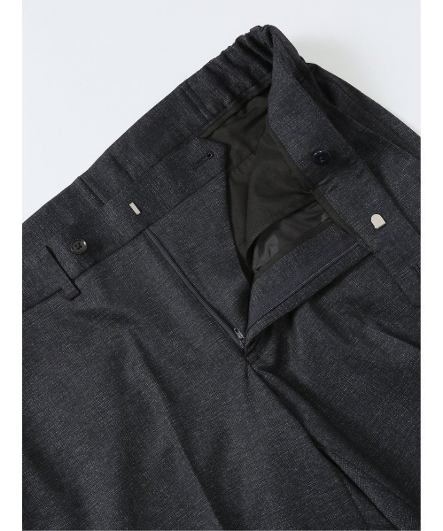 m.f.editorial（エムエフエディトリアル）の「m.f.エディトリアル メンズ プリントポンチジャージ ノータックビジネスパンツ 紺(セットアップ可能)（スーツパンツ・メンズ・ネイビー・MEDIUM/LARGE）」の13枚目の写真