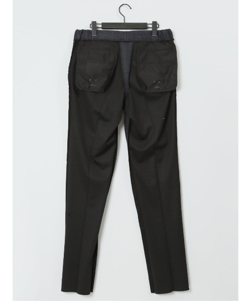 m.f.editorial（エムエフエディトリアル）の「m.f.エディトリアル メンズ プリントポンチジャージ ノータックビジネスパンツ 紺(セットアップ可能)（スーツパンツ・メンズ・ネイビー・MEDIUM/LARGE）」の16枚目の写真