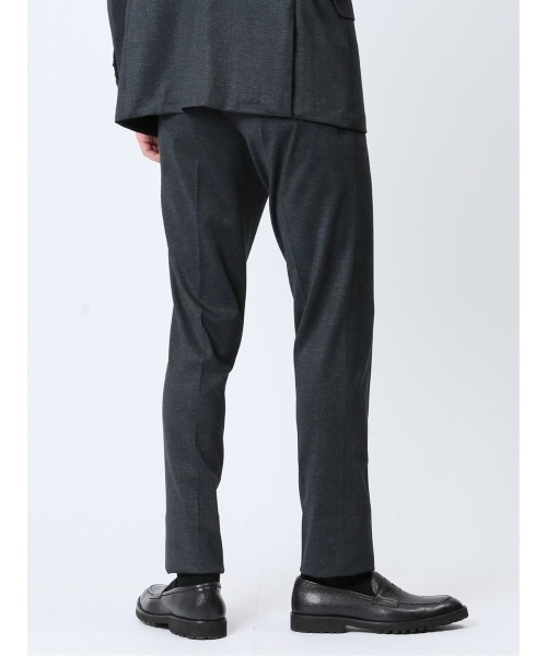 m.f.editorial（エムエフエディトリアル）の「m.f.エディトリアル メンズ プリントポンチジャージ ノータックビジネスパンツ 紺(セットアップ可能)（スーツパンツ・メンズ・ネイビー・MEDIUM/LARGE）」の7枚目の写真