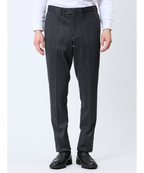 m.f.editorial（エムエフエディトリアル）の「m.f.エディトリアル メンズ プリントポンチジャージ ノータックビジネスパンツ 紺(セットアップ可能)（スーツパンツ・メンズ・ネイビー・MEDIUM/LARGE）」の8枚目の写真