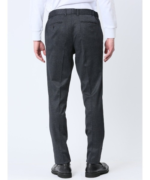 m.f.editorial（エムエフエディトリアル）の「m.f.エディトリアル メンズ プリントポンチジャージ ノータックビジネスパンツ 紺(セットアップ可能)（スーツパンツ・メンズ・ネイビー・MEDIUM/LARGE）」の10枚目の写真